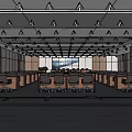 Modern lecture hall 3d model