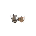 Vintage Ceramic Vessels With Ornate Carvings And Antique Style Designs