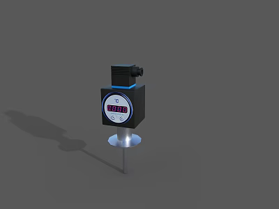 Industrial Equipment With Digital Display And Metal Support Rod For Measurement Use 3d model