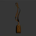Brown Leather Crossbody Bag With Sleek Design And Adjustable Long Strap 3d model