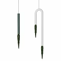 Hanging Decorative Poles With Greenery In Black And White Design