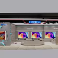 Philips Mall Retail Counter With Modern Design And Multiple TV Screens