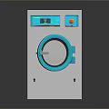 Sleek White Computer Tower With Blue Display Screen And Circular Control Buttons