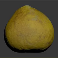 Natural Healthy Fresh Ripe Yellow Pomelo With Textured Skin On Dark Background