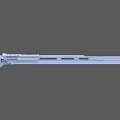 Long Blade Weapon Features Gray Orange Accents And Modern Handle Design 3d model