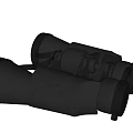 Professional Black Binoculars With Ergonomic Design Adjustable Focus Wheel And Rubber Grip