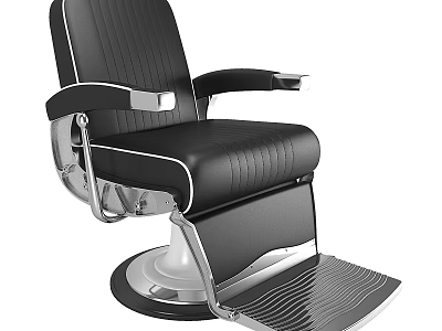Medical Equipment Black Leather Examination Chair With Metal Frame And Footrest 3d model