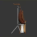 Traditional Chinese Musical Instruments Including Pipa Drum And Guzheng With Wooden Frames