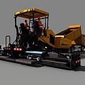 Asphalt paver road paver road construction 3d model