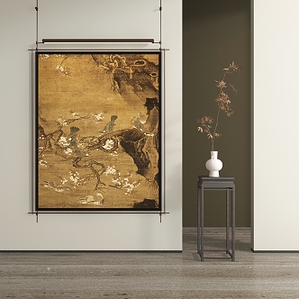 New Chinese Abstract Hanging Painting 3d model