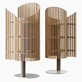 Stylish Wooden Rotating Storage Racks With Multi Layered Design And Circular Base For Home Organization