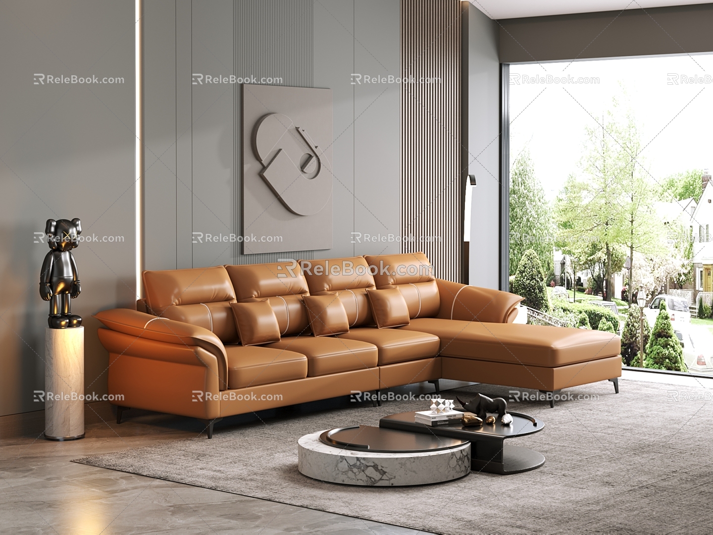 modern corner sofa sofa 3d model