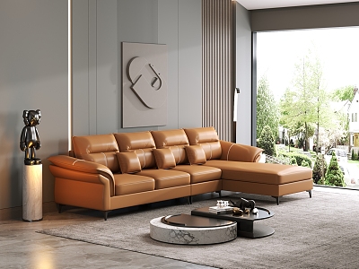 modern corner sofa 3d model