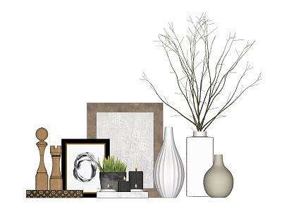 Modern Ornaments Combination Indoor Jewelry Ornaments Vase Flower Art 3d model