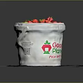 Fresh Ripe Strawberries in White Bucket with Best Berries Label