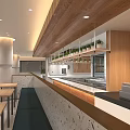 Modern Bright Casual Restaurant Interior Design With Colorful Chairs Large Glass Windows And Cozy Lighting