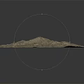 Garden Landscape Topographic Model with Detailed Natural Texture and Terrain Patterns