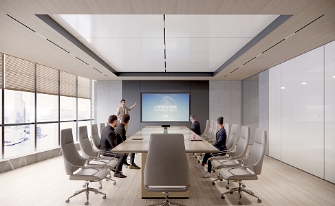 Modern Conference Room 3d model