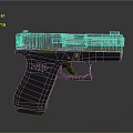 Glock Pistol Modern Design With Metal Body And Black Ergonomic Grip