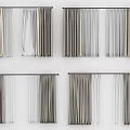 Modern Layered Curtains With Gray Fabric And Sheer Panels Design