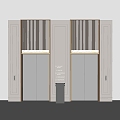 modern elevator door elevator 3d model