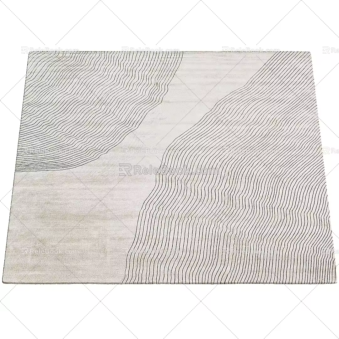 Modern Rectangular Carpet 3d model