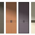 Modern Cabinet Doors With Green Copper Purple Beige Textured Panels And Decorative Strips