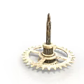Industrial Gear Equipment With Vertical Shaft And Toothed Circular Base