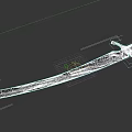Traditional Curved Sword Weapon With Wooden Handle Golden Hilt And Silver Blade