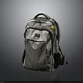 Gray Casual Backpack With Durable Fabric And Zipper Compartments For Everyday Use 3d model
