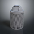 Modern Household Trash Can With Lid And Mesh Design For Daily Use