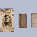 Public Bulletin Board Displaying Vintage Wanted Poster And Old Worn Papers