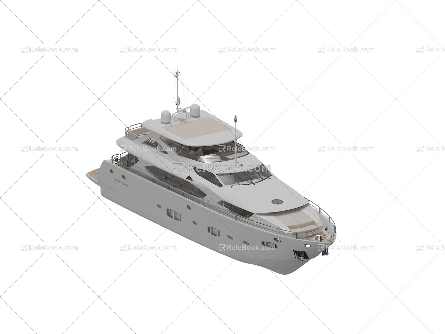 yacht fast boat private yacht luxury yacht 3d model