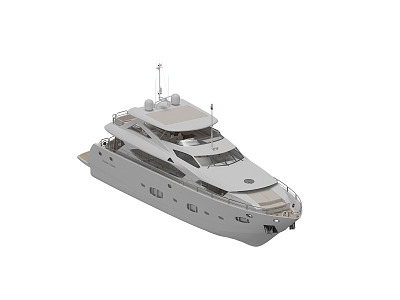 yacht fast boat private yacht luxury yacht 3d model