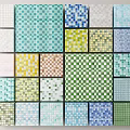 Colorful Floor Tiles With Various Patterns And Square Shapes For Interior Home Flooring 3d model