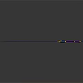 Fantasy Glowing Blue Sword with Decorative Hilt and Sharp Blade in Dark Background 3D Render