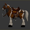 Modern Horse Saddle War Horse Armor 3d model