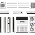 modern air conditioning 3d model