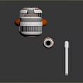 Practical Household Tool With Silver And Orange Metal Components Connected Structure