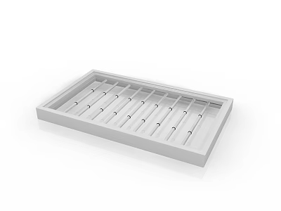 Hardware Tools In White Organized Storage Tray With Screwdrivers And Metal Bits 3d model