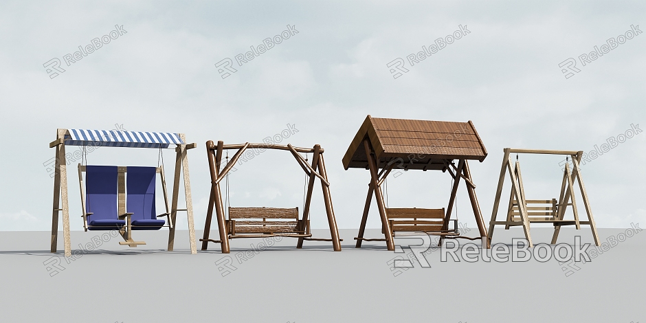 Modern Wooden Swing Chair model