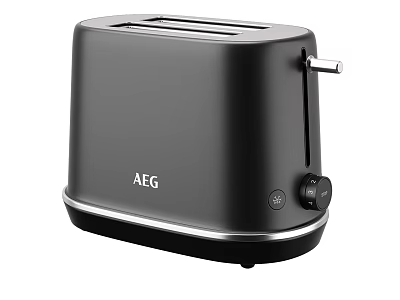 Modern Black Toaster Kitchen Appliance With Sleek Design And Control Knobs 3d model