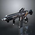 Futuristic Sci Fi Rifle With Metallic Body Detailed Components And Modern Design