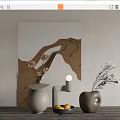Modern Ornaments Combination Vase Ornaments Combination 3d model
