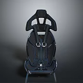 Sporty Car Seat Design With Carbon Fiber Structure And Safety Harness