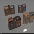 Public Waste Sorting Trash Bins With Various Colors For Recycling And General Waste Disposal