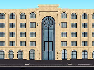 Gate Entrance European Gate Hotel Gate 3d model