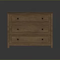 Classic Wooden Chest Of Drawers With Three Spacious Drawers Simple Design Natural Finish