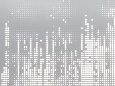 Abstract Digital Art With White Dots Arranged In Wave Pattern On Gray Background 3d model