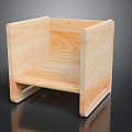 Modern Light Colored Wooden Leisure Chair With Armrest And Natural Wood Grain